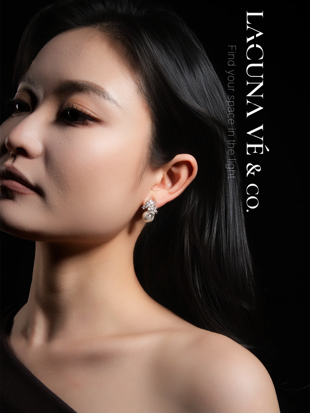 Silver-Tone Pearl & Marquise Zircon Cluster Stud Earrings ⌜Frost Pearl Bloom⌟ | Minimalist S925 Post Jewelry | Lacuna Vé & Co. | Stud Earrings - Image 3