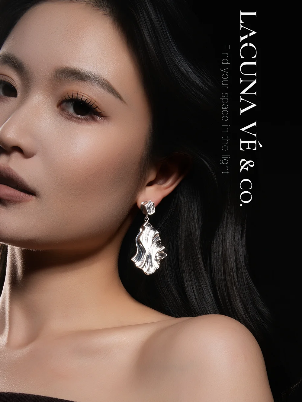 Silver-Tone Faceted Spiral Stud Earrings ⌜Sculpted Stone Shards⌟ | Minimalist Sculptural Jewelry | Lacuna Vé & Co. | S925 Post