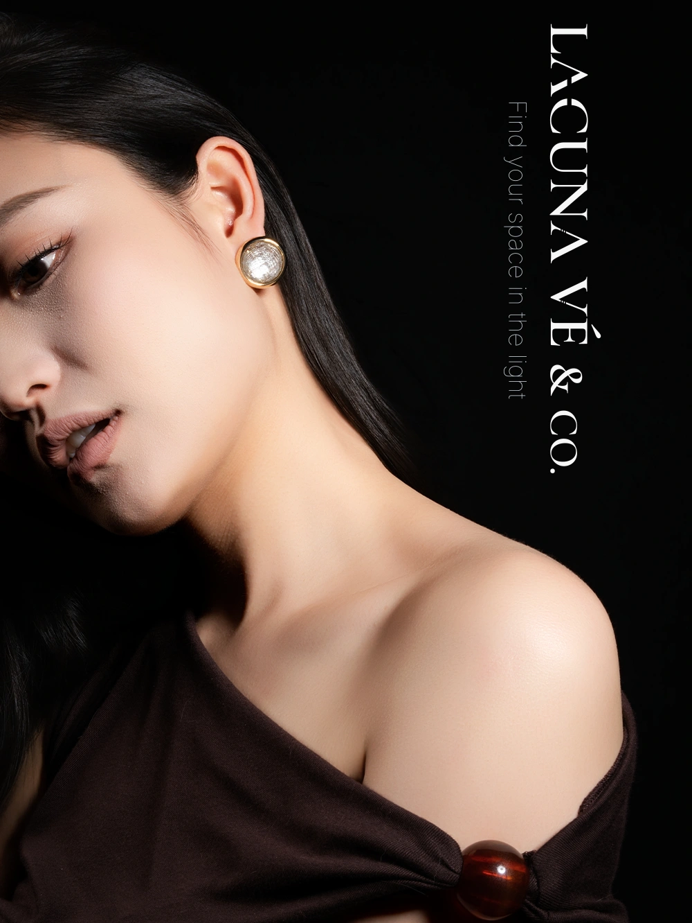 18K Gold Plated Frosted Disc Stud Earrings ⌜Frosted Lunar Disc⌟ | Minimalist Textured Jewelry | Lacuna Vé & Co. | S925 Post - Image 2