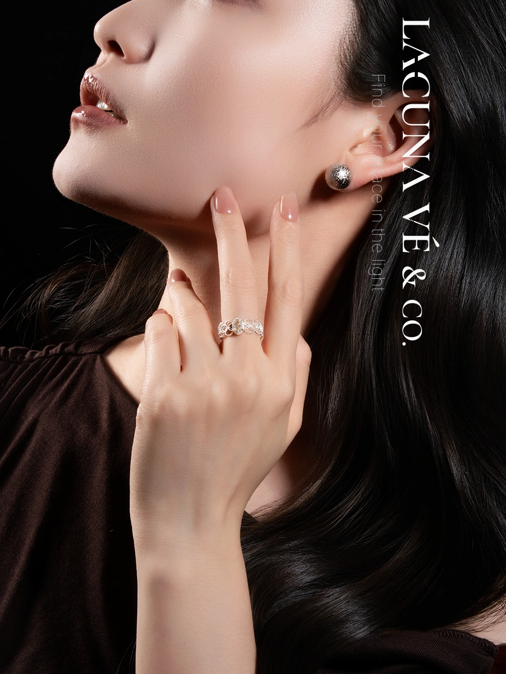 18K Gold Plated Adjustable Ring ⌜Ethereal Blossom Lace Ring⌟ | Filigree Statement Ring | Lacuna Vé & Co. | Open Band
