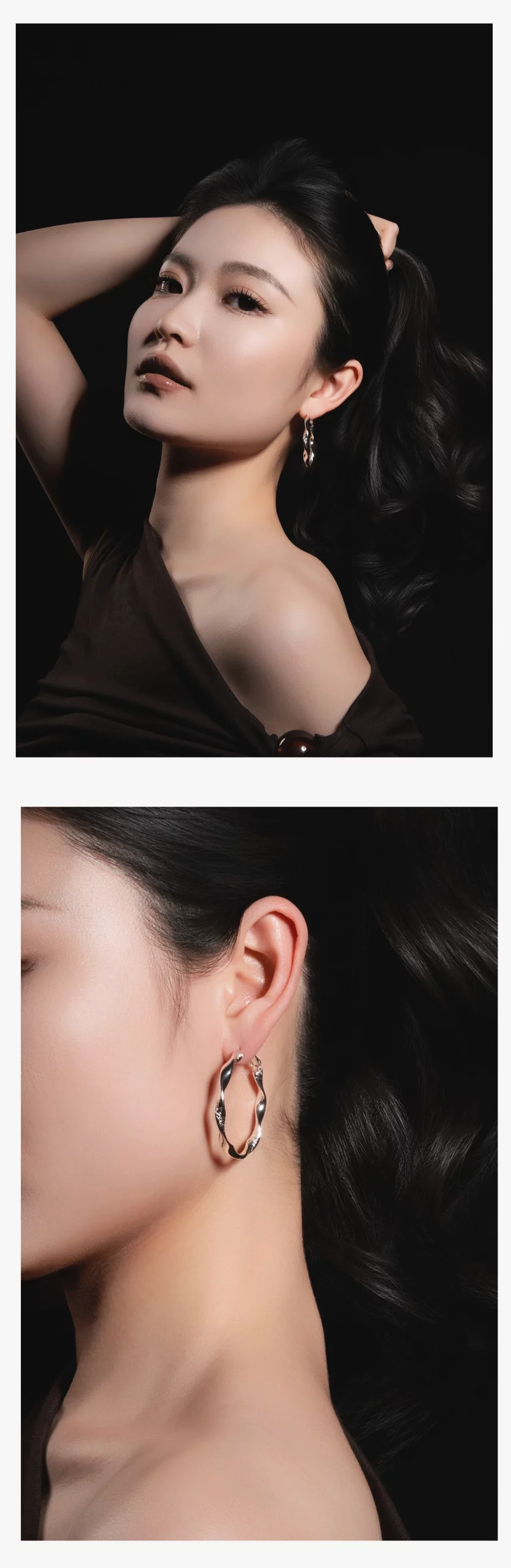 Minimalist Nordic Design 40mm Statement Hoops by Lacuna Vé & Co.