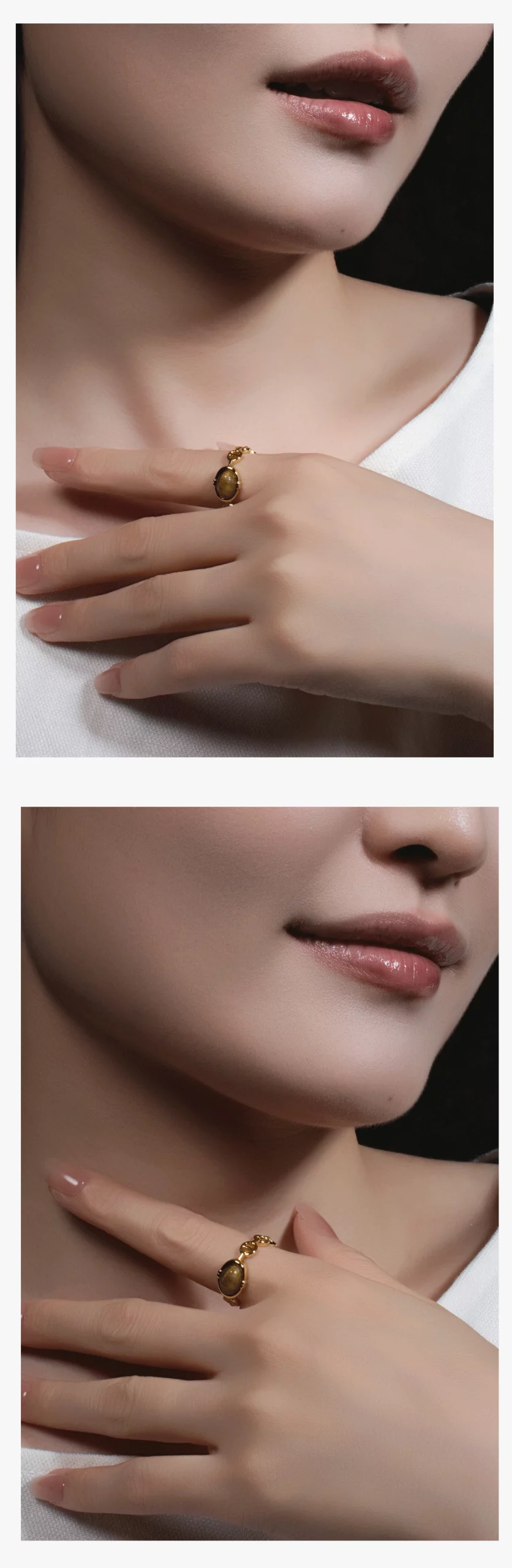 Elegant chain rings for women by Lacuna Ve