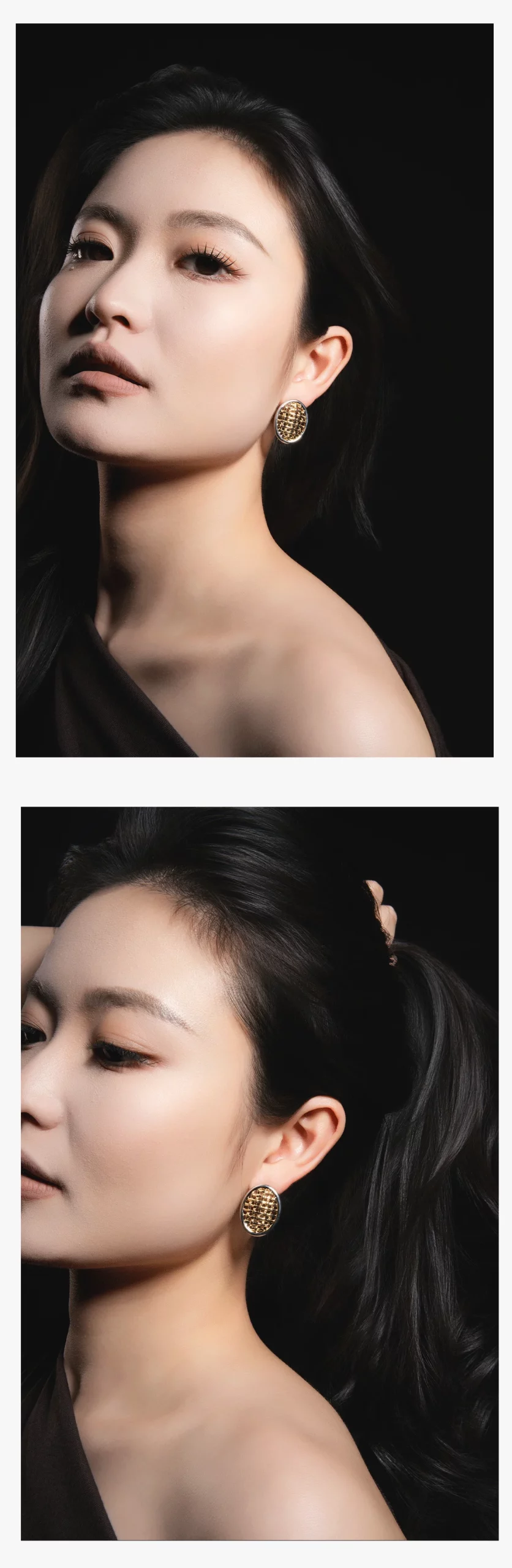 Understated Luxury Woven Gold Mesh Stud Earrings Lacuna Vé & Co.