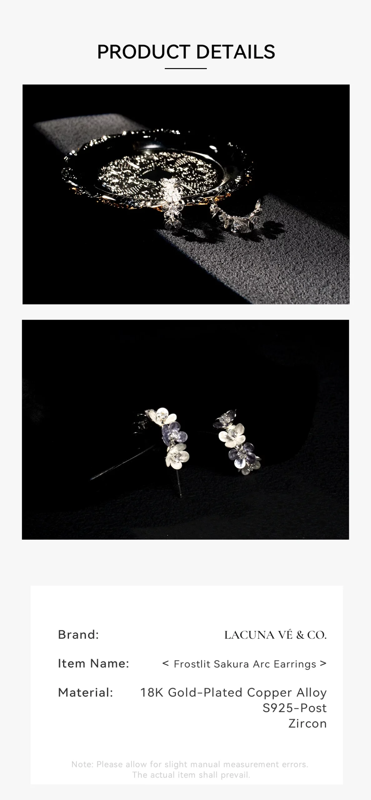 Styling the Frostlit Sakura Arc wedding earrings