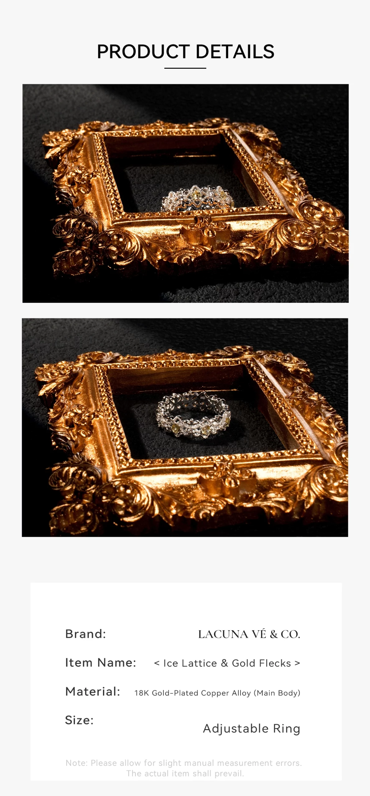 Ice Lattice & Gold Flecks Ring Styling and Fit
