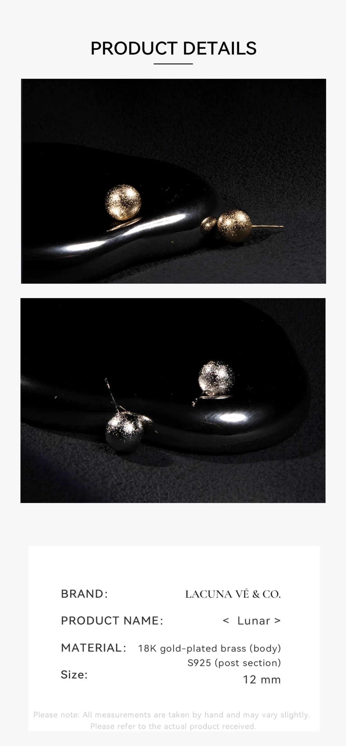 Lacuna Vé & Co. Lunar Earring Packaging and Premium Presentation