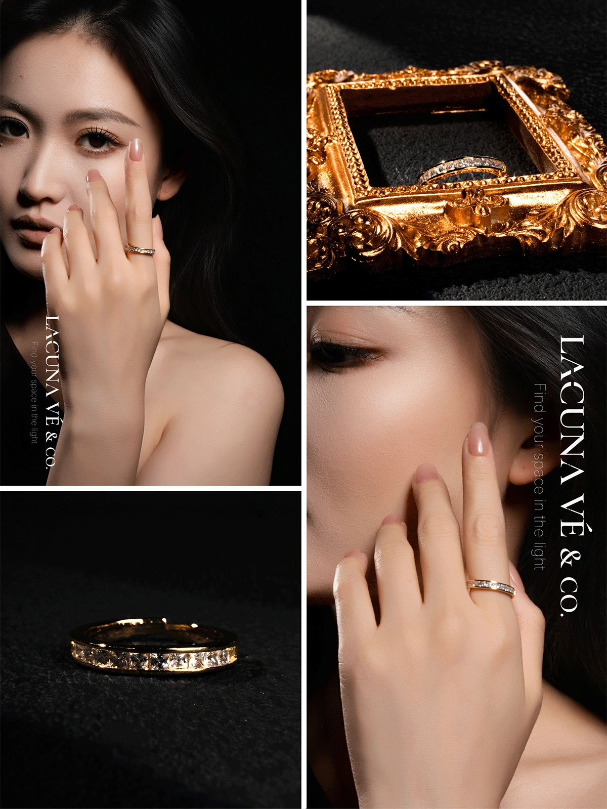 Minimalist 18K Gold Plated Half Eternity Ring