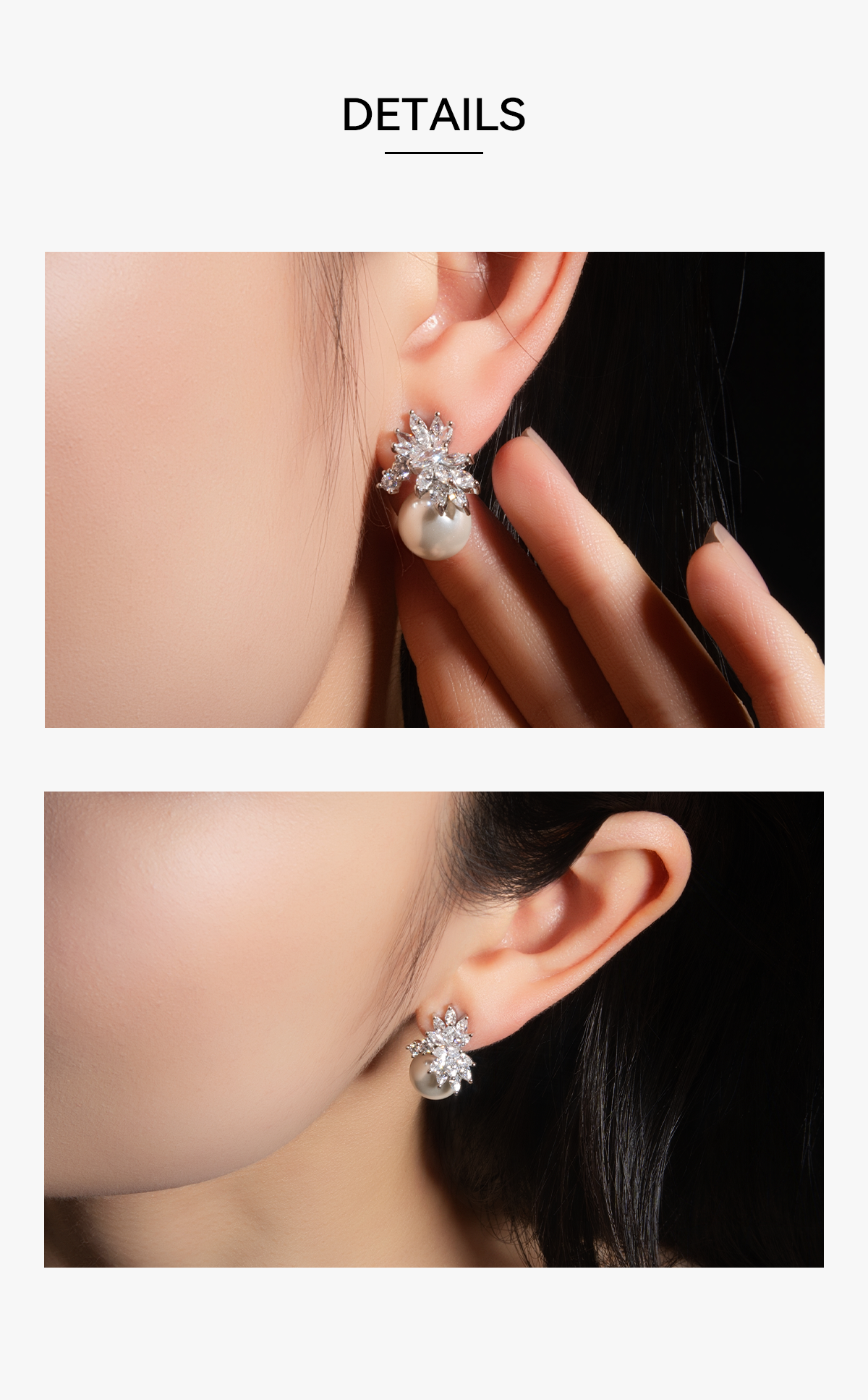 Elegant Commuter Jewelry Silver-Tone Pearl Stud Earrings