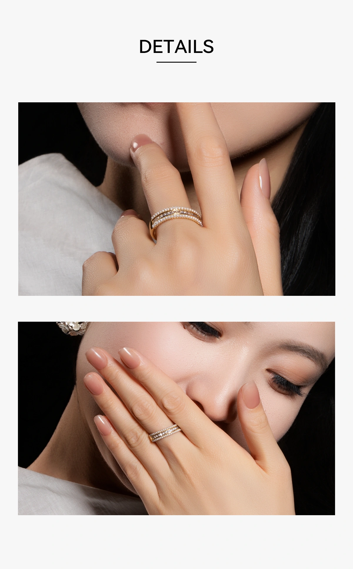 Elegant Commuter Jewelry Moonlit Frost Statement Ring