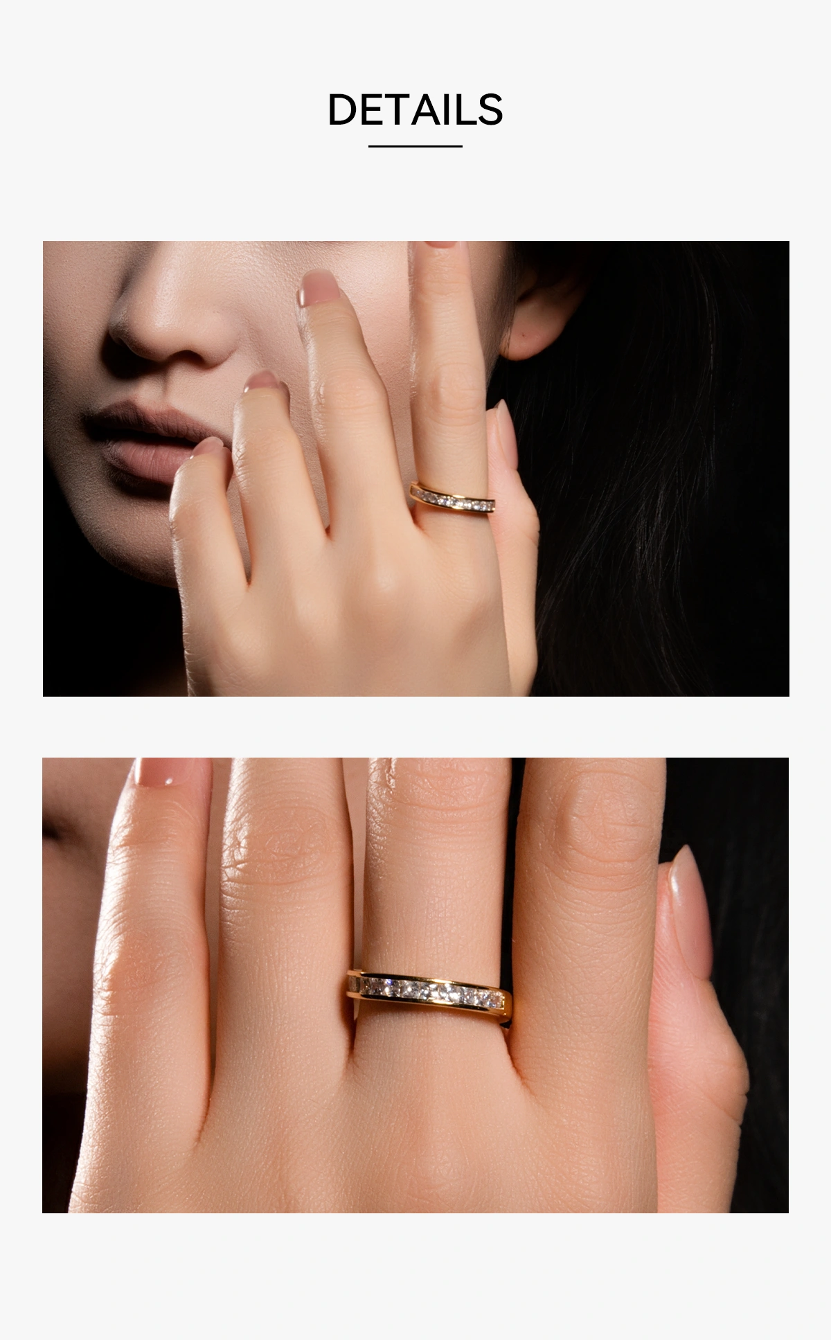 Elegant Commuter Jewelry Half Orbit Gold Ring