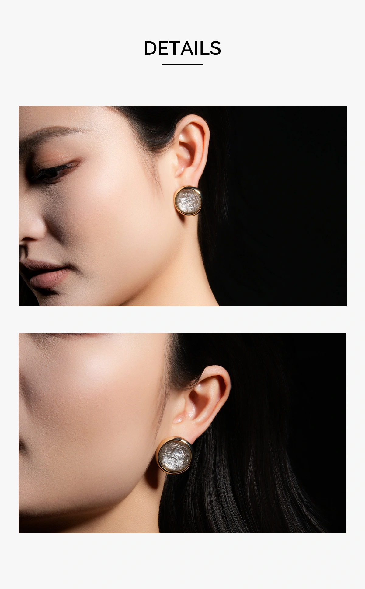 Elegant Commuter Jewelry Frosted Lunar Disc Earrings